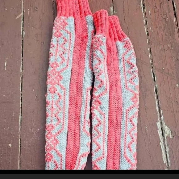 Free People Gypszy Pink Knit Sweater Over The Knee Boots - Picture 5 of 5